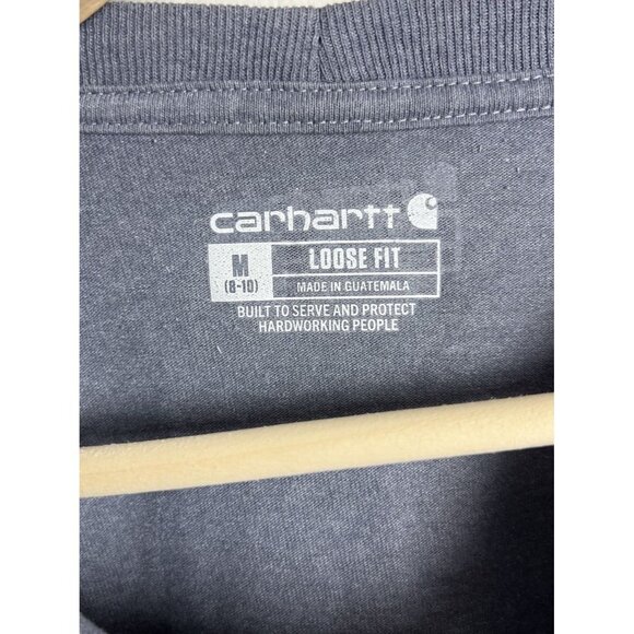 Carhartt Loose Fit Long Sleeve Shirt Blue Size Medium Cotton Blend Men’s - Picture 3 of 7